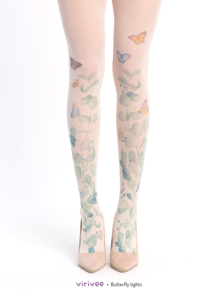 I Designed These Floral Tights And They Look As If You Are Wearing The Meadow On Your Legs (25 Pics)
