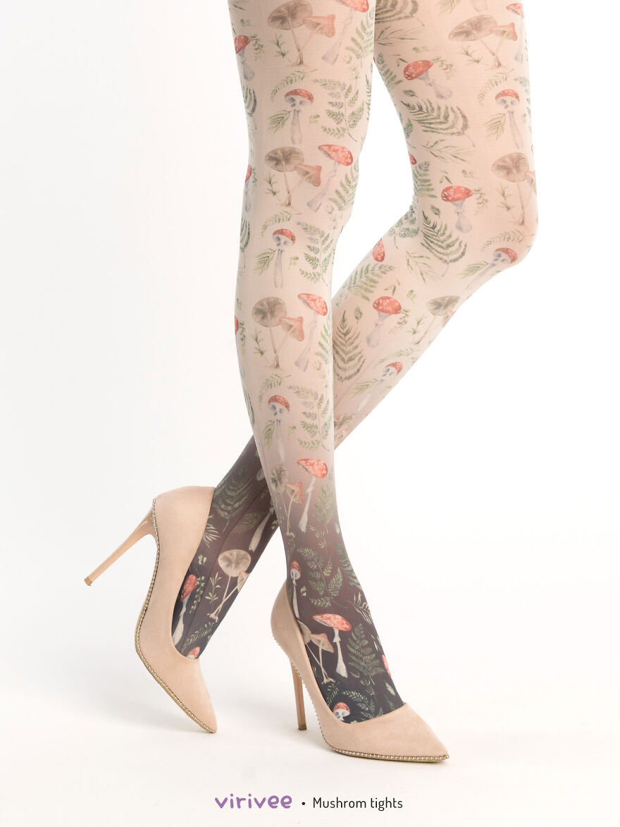 I Designed These Floral Tights And They Look As If You Are Wearing The Meadow On Your Legs (25 Pics)