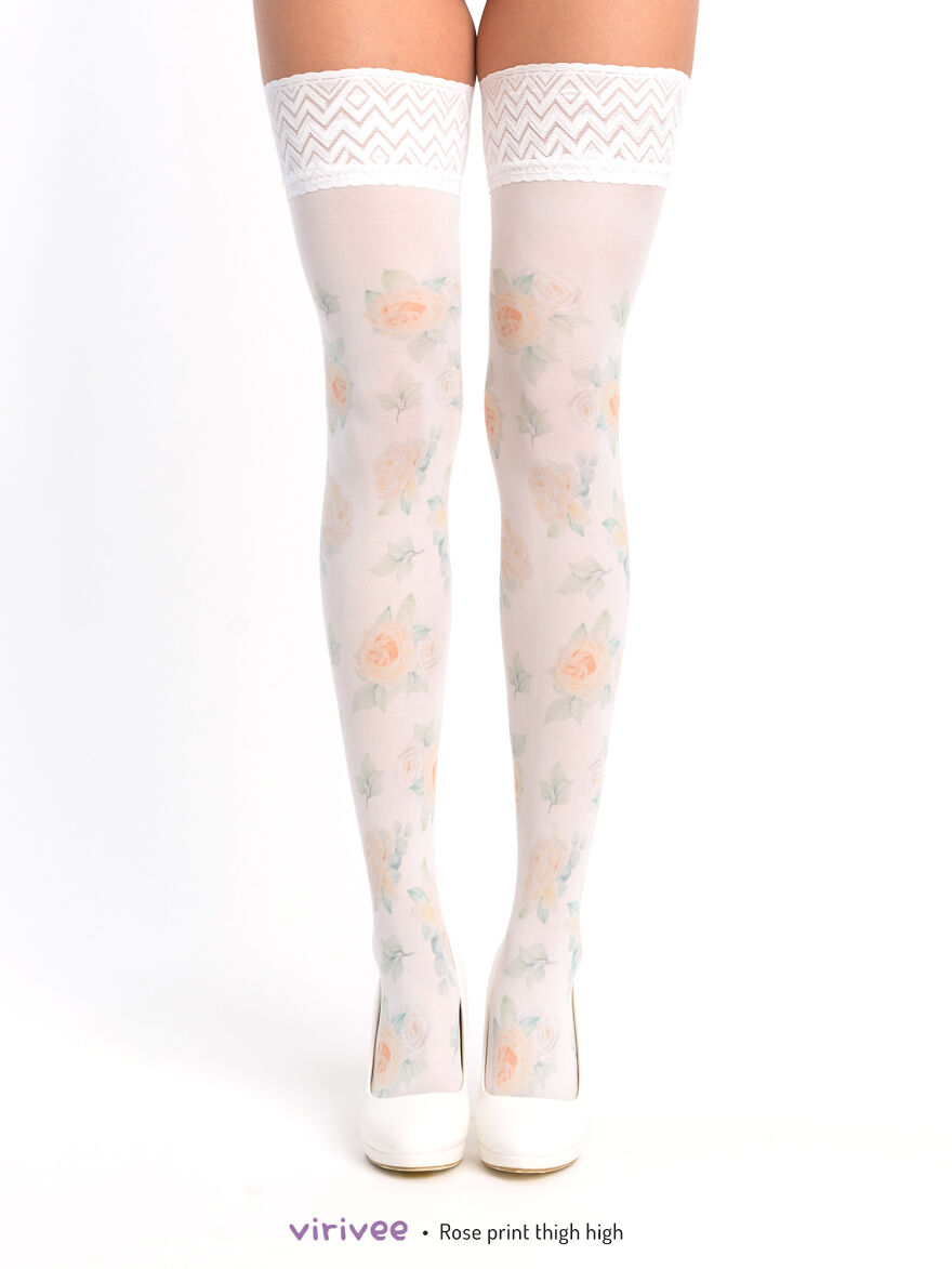 I Designed These Floral Tights And They Look As If You Are Wearing The Meadow On Your Legs (25 Pics)