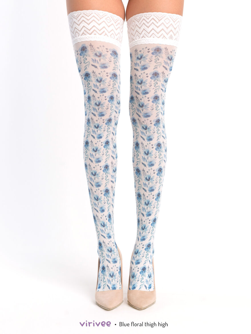 I Designed These Floral Tights And They Look As If You Are Wearing The Meadow On Your Legs (25 Pics)