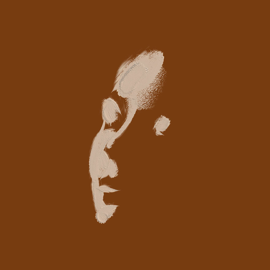 I Used Impasto Brush Strokes To Create Minimal Portraits.