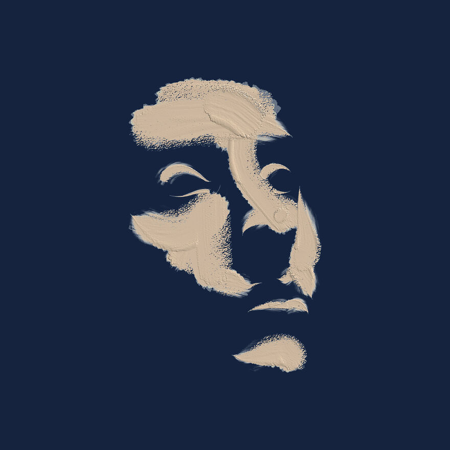 I Used Impasto Brush Strokes To Create Minimal Portraits.