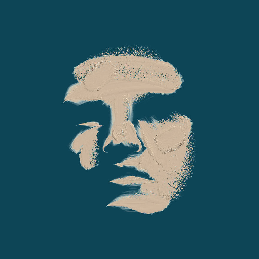 I Used Impasto Brush Strokes To Create Minimal Portraits.