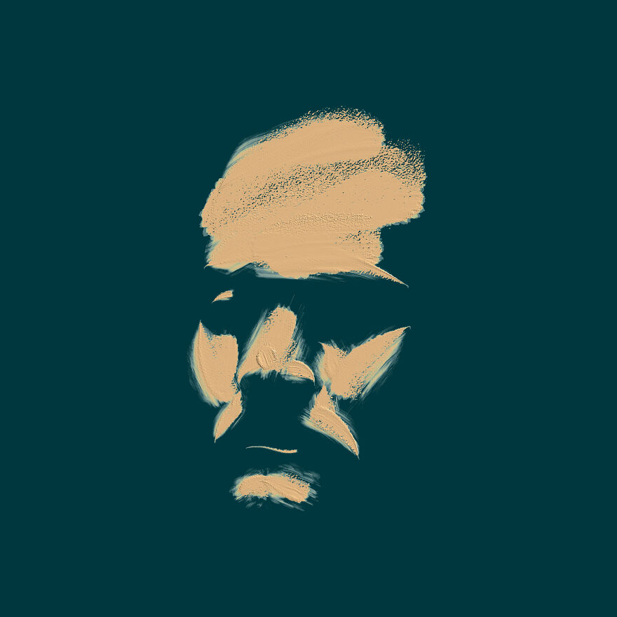 I Used Impasto Brush Strokes To Create Minimal Portraits.