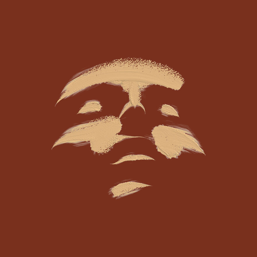 I Used Impasto Brush Strokes To Create Minimal Portraits.