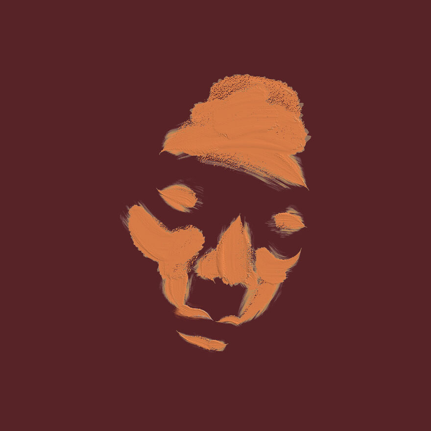 I Used Impasto Brush Strokes To Create Minimal Portraits.