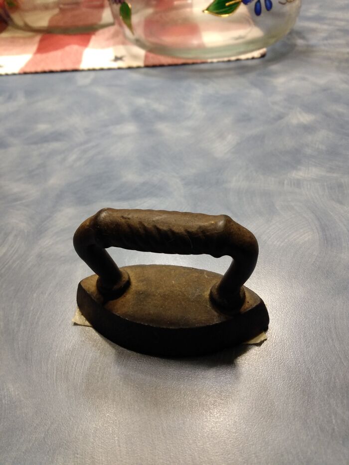 This Is My Grandma's Toy Flatiron. She Got It In 1909 When She Was Five Years Old