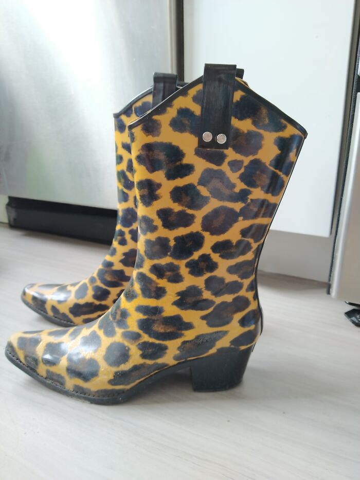 These Leopard Print Cowgirl Rubber Boots... Definitely The Best $6 I've Ever Spent