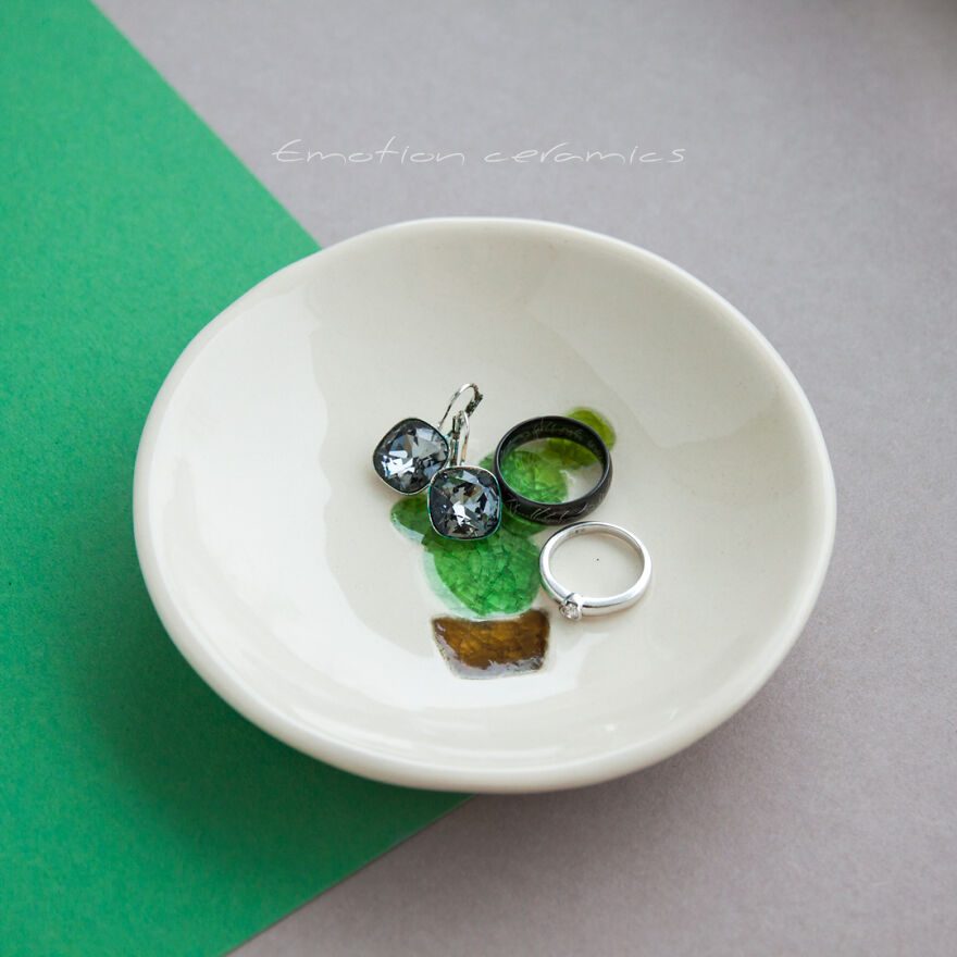 I Made Unique Design Ceramics Dishes With Molting Glass.