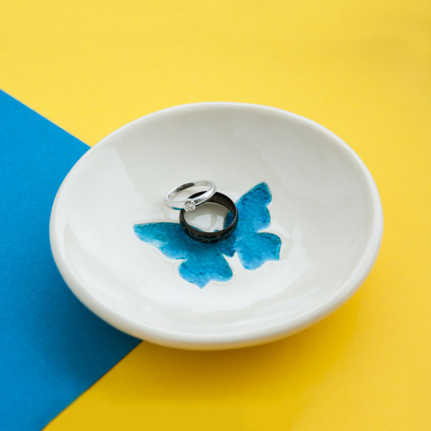 I Made Unique Design Ceramics Dishes With Molting Glass.