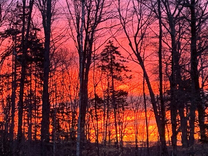Sunrise In Orange, Vermont Jan 5, 2022 7 Am - Very Cold Morning But Well Worth It For This.