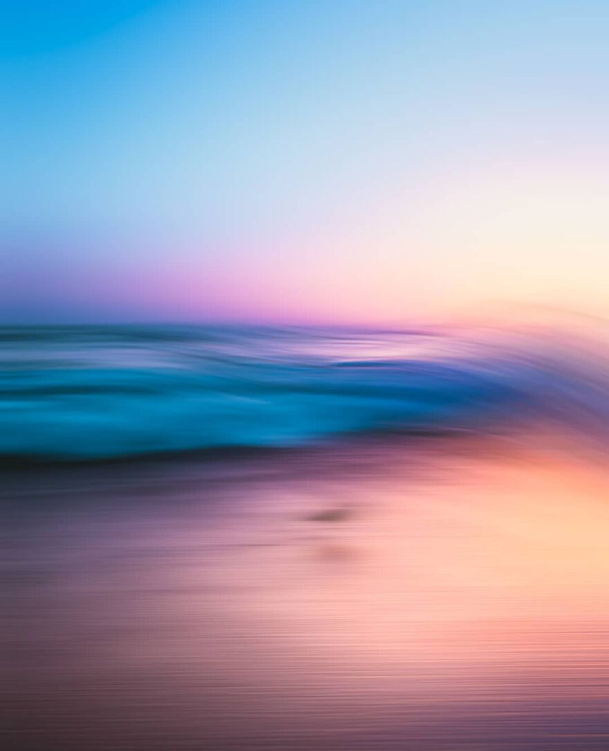 At The Beach While Panning My Camera