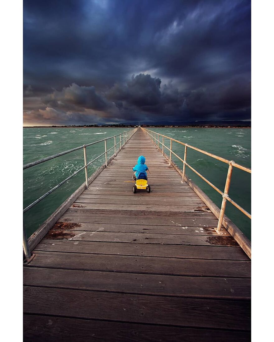 My 2 Year Old Son On His Trike