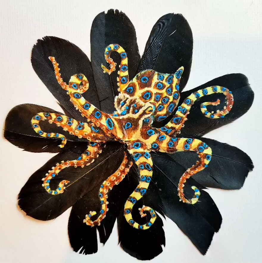 I’m Surviving Lockdown By Painting On Feathers (50 New Pics)