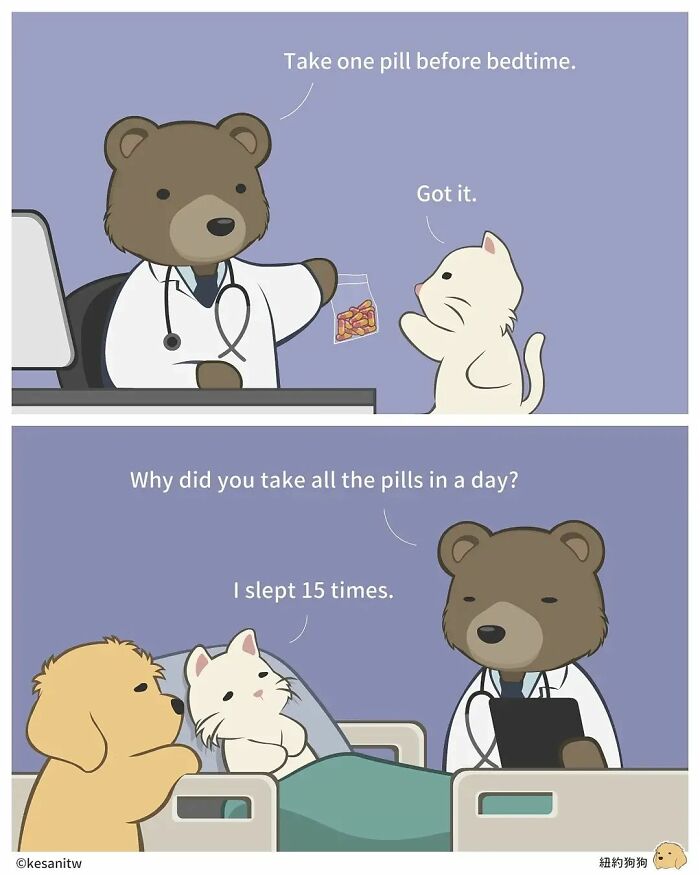 Taiwanese Artist Uses Animals In Her Cute Comics To Liven Up Her Day