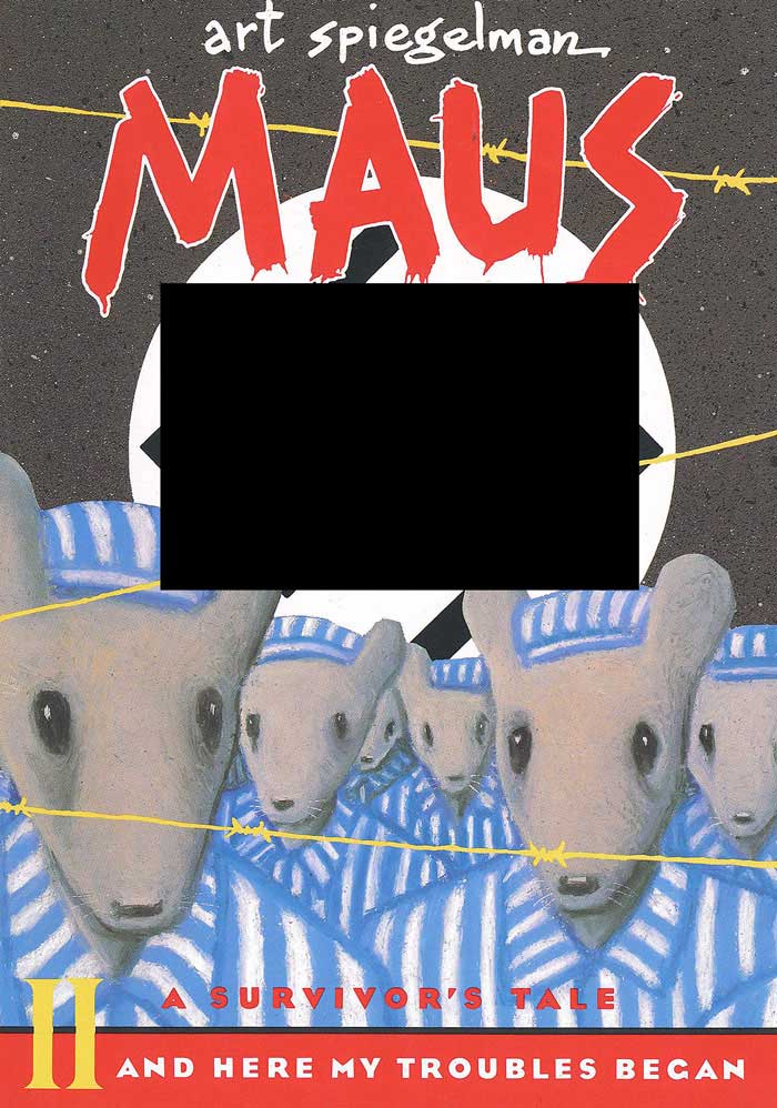 Cover art of Maus II by Art Spiegelman, featuring mice in striped uniforms behind barbed wire, highlighting mind-blowing books.