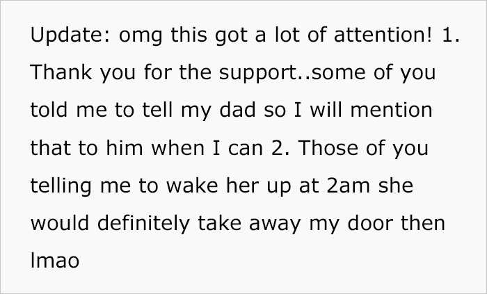 Teenager Asks &ldquo;AITA For Locking My Door At Night&rdquo; To Avoid Being Woken Up At 4:30 AM By Their Mom