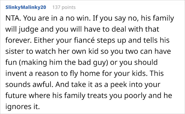 &ldquo;AITA For Telling My Fiance I&rsquo;m Locking Myself In The Room For The Rest Of The Vacation Because I&rsquo;m Tired Of Holding His Sister&rsquo;s Kid?&rdquo;