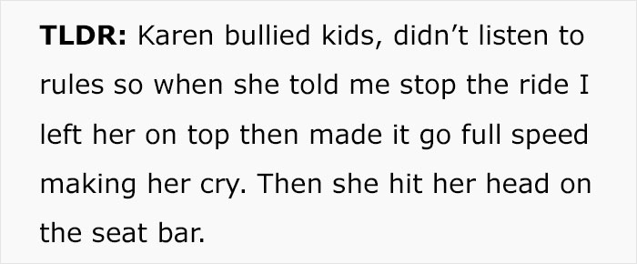 "The Day I Made A Karen Cry": Amusement Park Ride Operator Enacts Justice On Rude Karen "The Day I Made A Karen Cry": Amusement Park Ride Operator Enacts Justice On Rude Karen