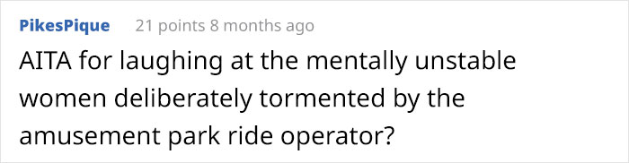 "The Day I Made A Karen Cry": Amusement Park Ride Operator Enacts Justice On Rude Karen "The Day I Made A Karen Cry": Amusement Park Ride Operator Enacts Justice On Rude Karen