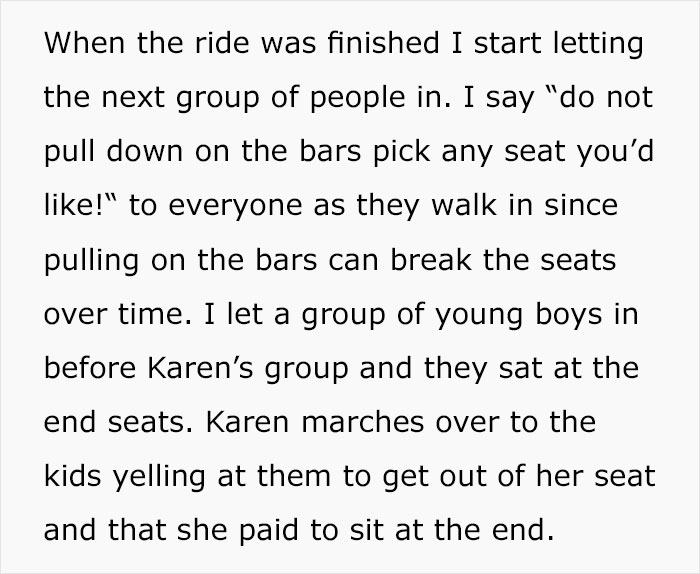 "The Day I Made A Karen Cry": Amusement Park Ride Operator Enacts Justice On Rude Karen "The Day I Made A Karen Cry": Amusement Park Ride Operator Enacts Justice On Rude Karen