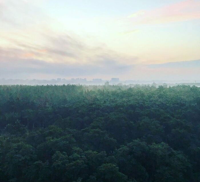 Sunrise From Window In Kyiv, Ukraine