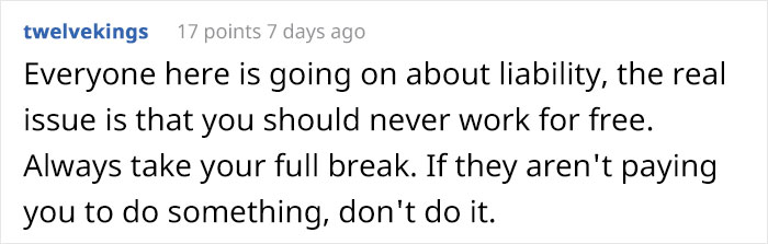 Boss Demands Employee Complies With Lunch Break Rule, Ends Up Making Them Way Less Efficient