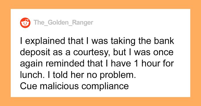 Boss Demands Employee Complies With Lunch Break Rule, Ends Up Making Them Way Less Efficient