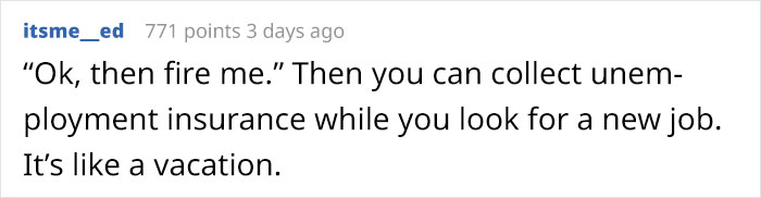 Management Tells Off This Employee For Using Their Days Off Not For Work, They Quit On The Spot Management Tells Off This Employee For Using Their Days Off Not For Work, They Quit On The Spot
