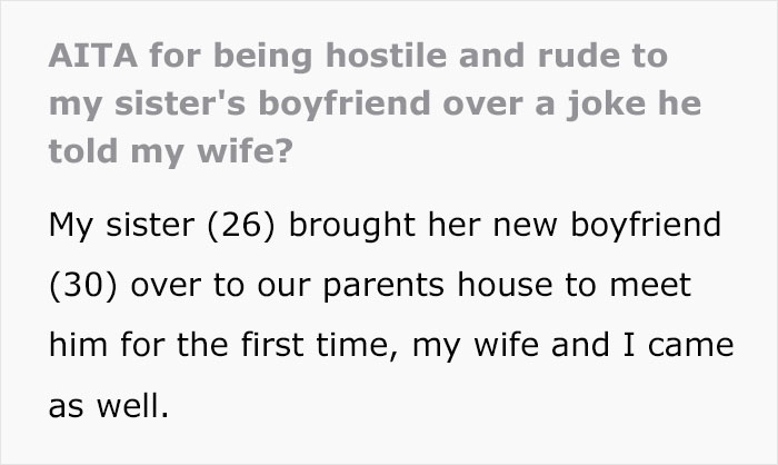Man Stands Up For His Wife When Sister's New Boyfriend Makes A Rude 'Joke' About Her Mastectomy