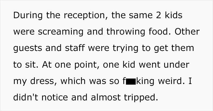 Unruly Children Cause Chaos At A Child-Free Wedding, Bride And Groom Bill Parents For Bringing Them, Drama Ensues Unruly Children Cause Chaos At A Child-Free Wedding, Bride And Groom Bill Parents For Bringing Them, Drama Ensues