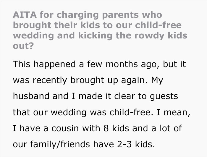 Unruly Children Cause Chaos At A Child-Free Wedding, Bride And Groom Bill Parents For Bringing Them, Drama Ensues Unruly Children Cause Chaos At A Child-Free Wedding, Bride And Groom Bill Parents For Bringing Them, Drama Ensues