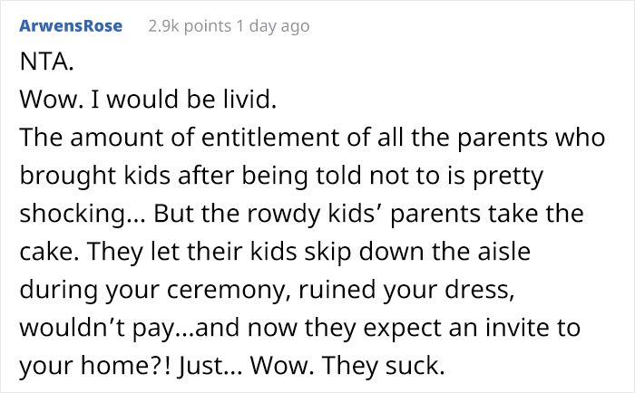 Unruly Children Cause Chaos At A Child-Free Wedding, Bride And Groom Bill Parents For Bringing Them, Drama Ensues Unruly Children Cause Chaos At A Child-Free Wedding, Bride And Groom Bill Parents For Bringing Them, Drama Ensues