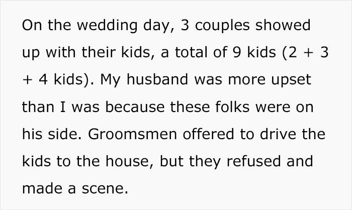 Unruly Children Cause Chaos At A Child-Free Wedding, Bride And Groom Bill Parents For Bringing Them, Drama Ensues Unruly Children Cause Chaos At A Child-Free Wedding, Bride And Groom Bill Parents For Bringing Them, Drama Ensues