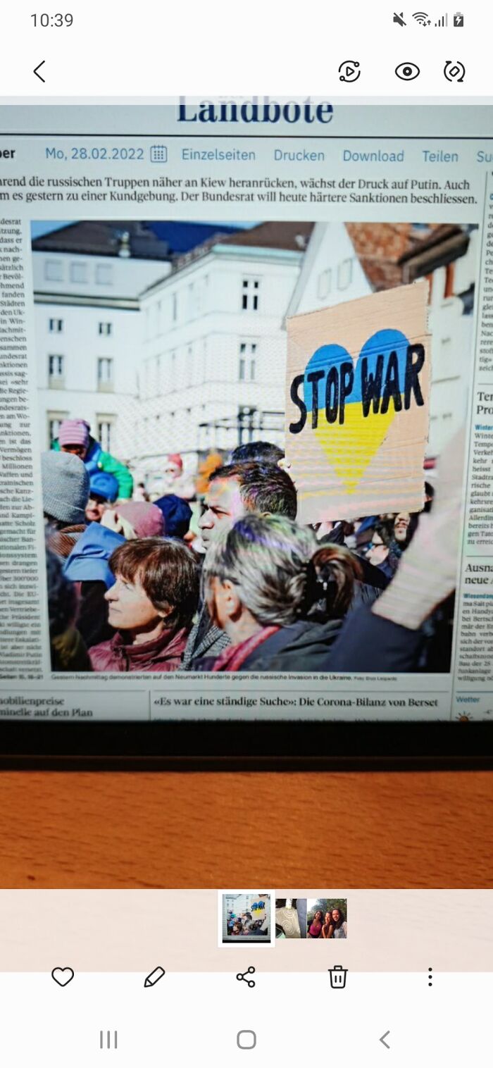 My Parents Marching To Demand The Government In Our Country To Follow The Sanctions Against Ru.