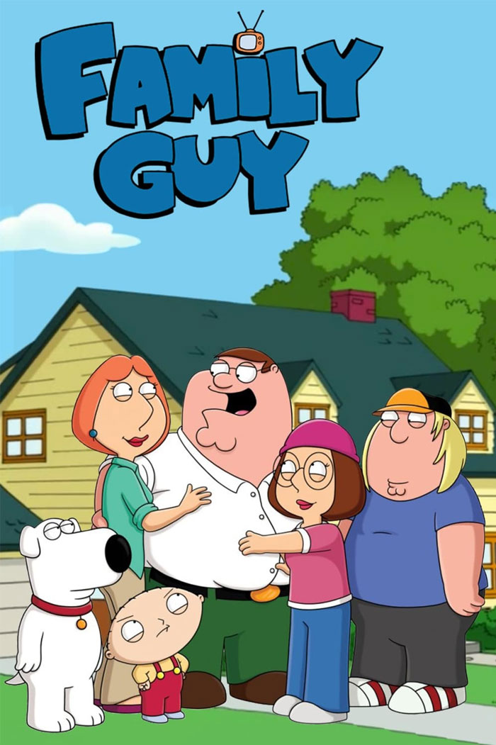 Poster for Family Guy featuring character Peter Griffin