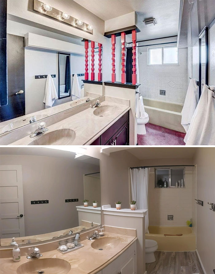 3 Months Ago I Asked You All For Ideas To Inexpensively "Remodel" My Hideous Bathroom. Here's What I Did For Less Than $200!