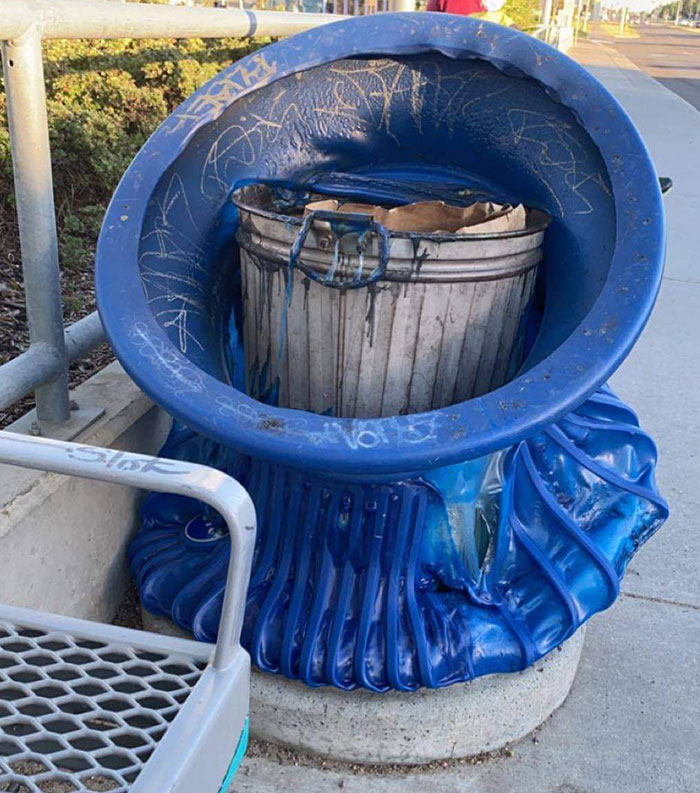 Edmonton Alberta. So Hot Our Plastic Trash Bins Are Melting
