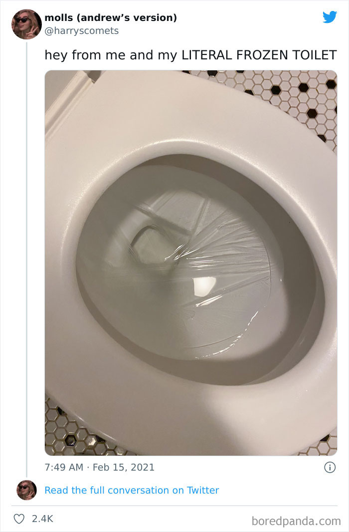 Frozen Toilet Water In Texas