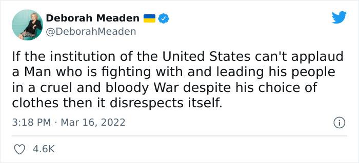 Man Is Upset The President Of Ukraine Didn't Wear A Suit When Addressing The US Congress, Voices It On Twitter, Gets A Major Reality Check Man Is Upset The President Of Ukraine Didn't Wear A Suit When Addressing The US Congress, Voices It On Twitter, Gets A Major Reality Check