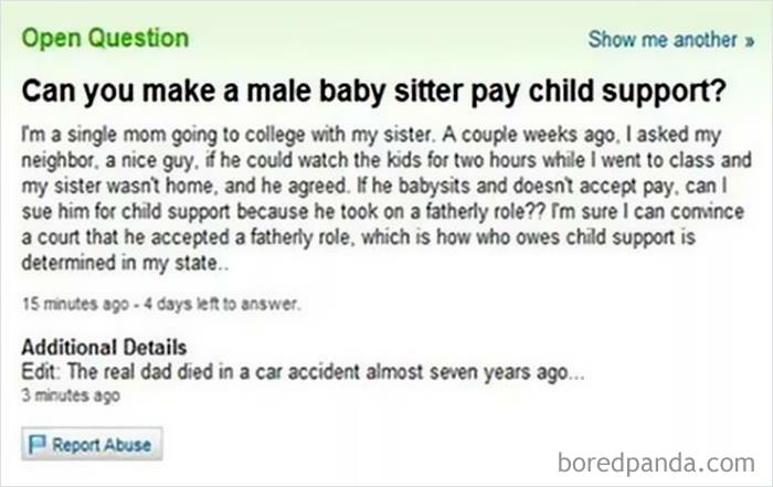 Choosing Mother Tries To Trick Good Guy Neighbor Into Paying Child Support