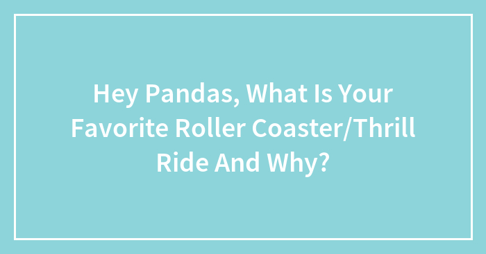 Hey Pandas, What Is Your Favorite Roller Coaster/Thrill Ride And Why?