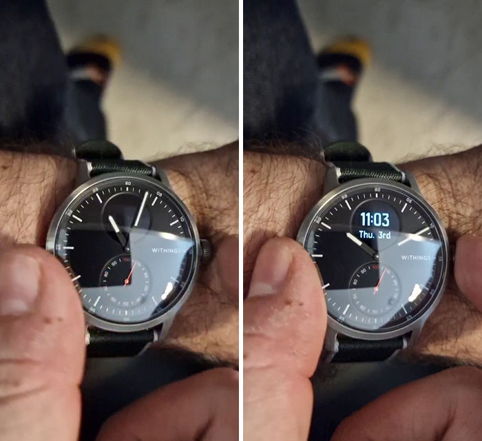 The Hands On My Watch Move Out Of The Way So They Don't Obstruct The Little Screen