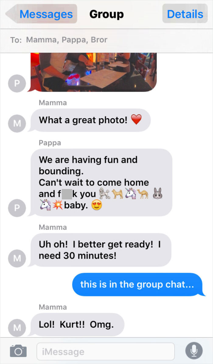 My Parents In The Family Group Chat