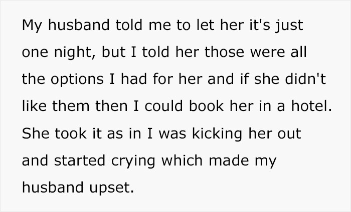 Woman Left In Tears To Stay At Hotel After Daughter-In-Law Refused To Let Her Sleep In Master Bedroom, Upset Husband Ends Up Leaving As Well