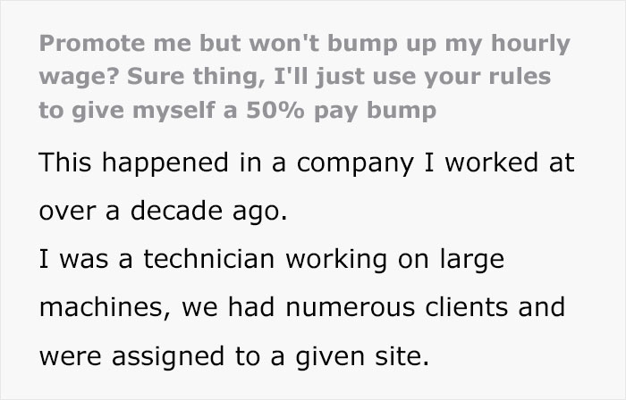 Employee Outsmarts Company With Their Own Rules When He Increases His Pay By 50% After They Refused To Do It