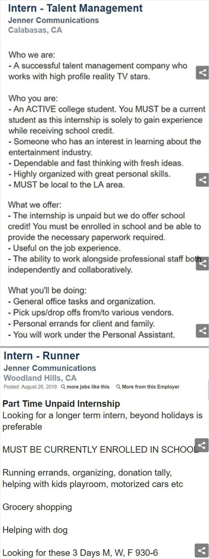 The Kardashians/Jenners Tell Us To Get Off Our A**es And Work And Here Are Some Of Their Job Postings