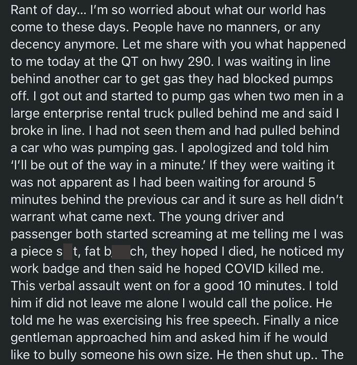 Something That Happened To My Mother Yesterday At A Qt