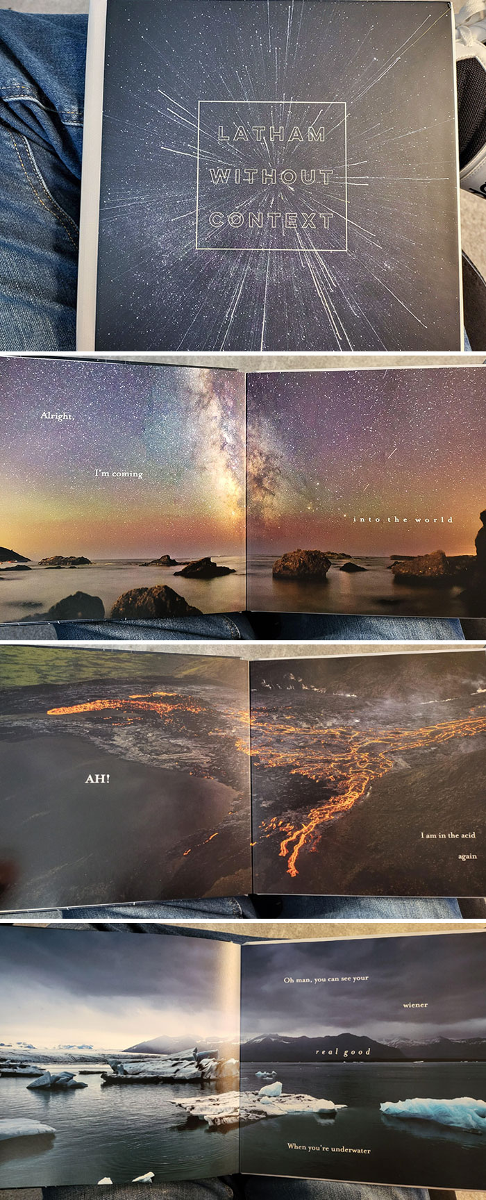 My Wife Made Me A Coffee Table Book For Christmas. All Quotes Out Of Context She Has Been Collecting While Listening To Me Gaming With The Buds Online From Another Room