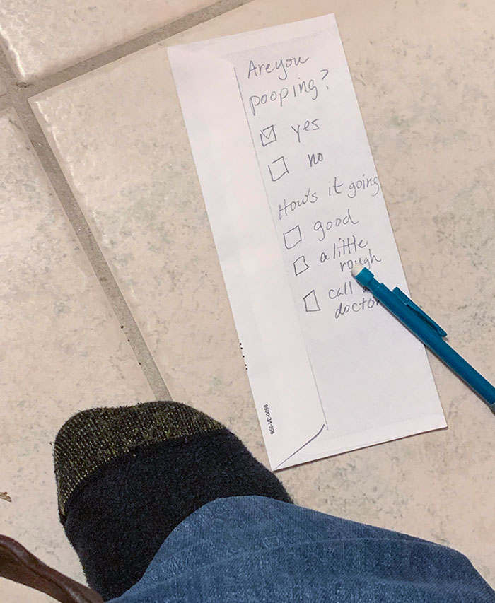 Girlfriend Slid This Under Bathroom Door